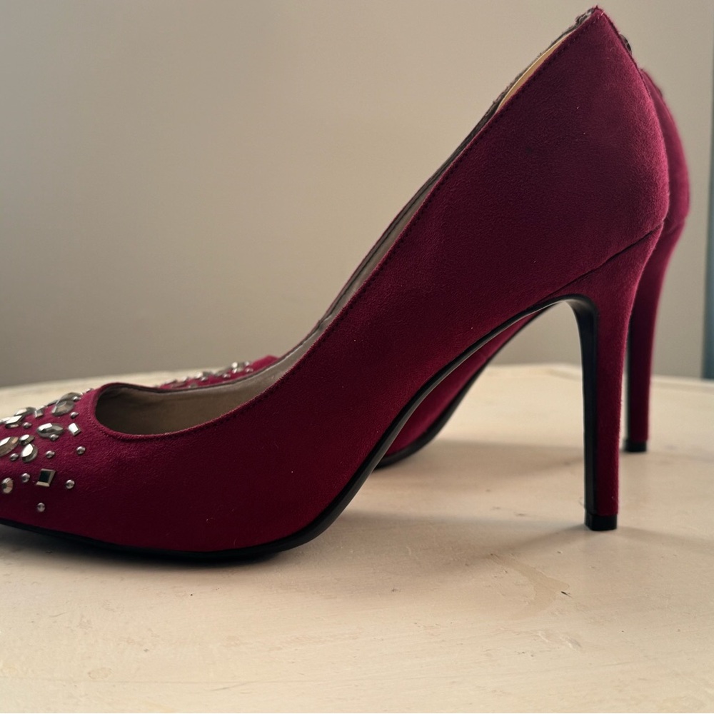 Sam Edelman Burgundy Heels with Sparkle